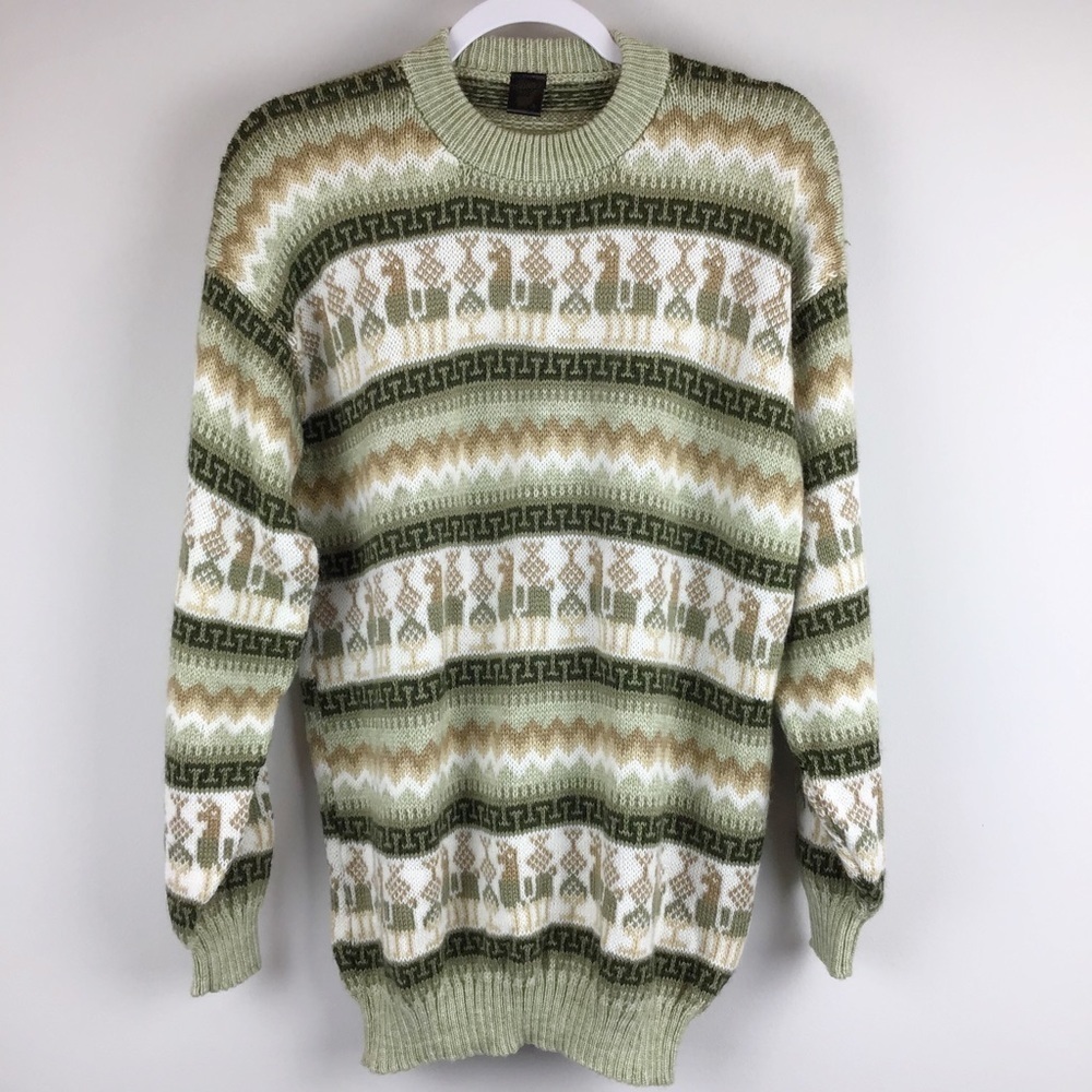 Arochi’s Alpaca Green Peruvian Sweater | Medium